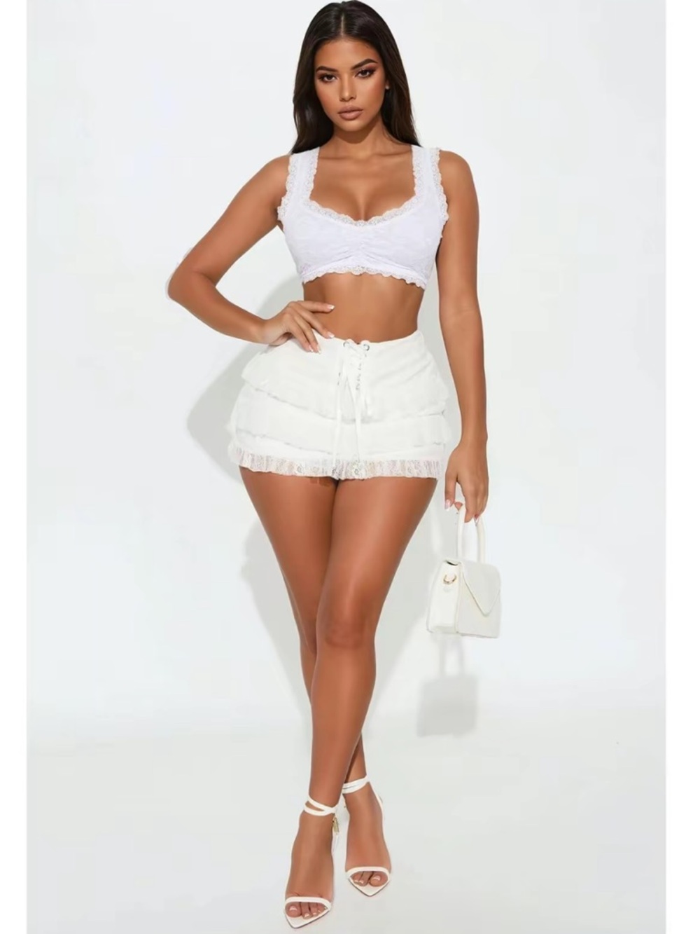 White Mini Skort